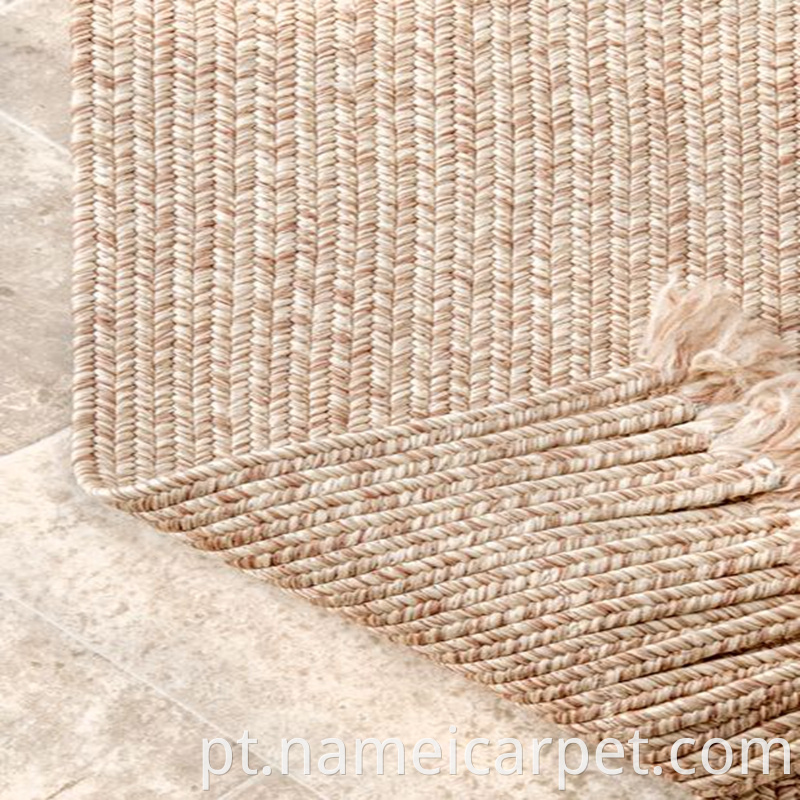 Pp Polypropylene Braided Woven Indoor Outdoor Carpet Rug Floor Mats With Tassels 53